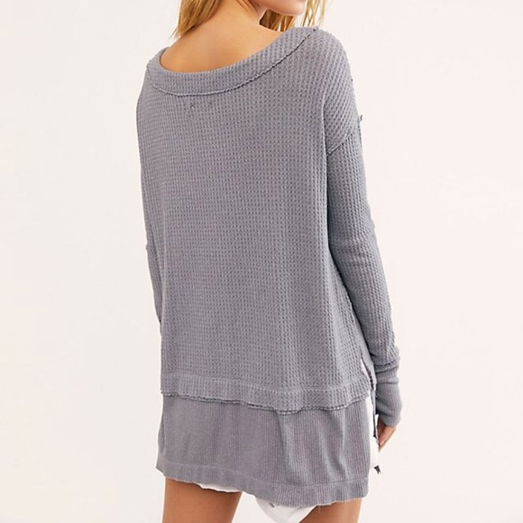 Free People North Shore Thermal Knit Tunic Top $68 - Picture 4 of 8